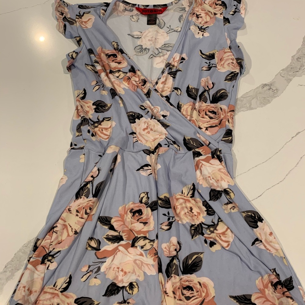 Hot Kiss Flower Romper